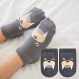 Grey walrus baby socks