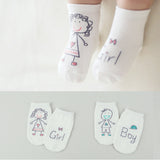I am a girl and I am a boy baby socks