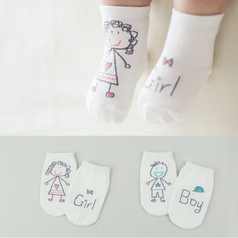 I am a girl and I am a boy baby socks