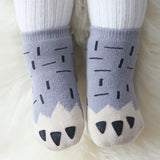Grey bear paw socks